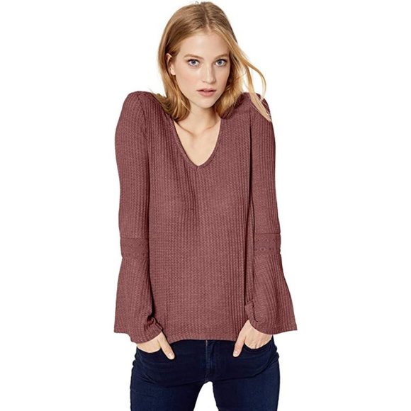 Lucky Brand Tops - NWT LUCKY BRAND Waffle Thermal Bell Sleeve #BD19